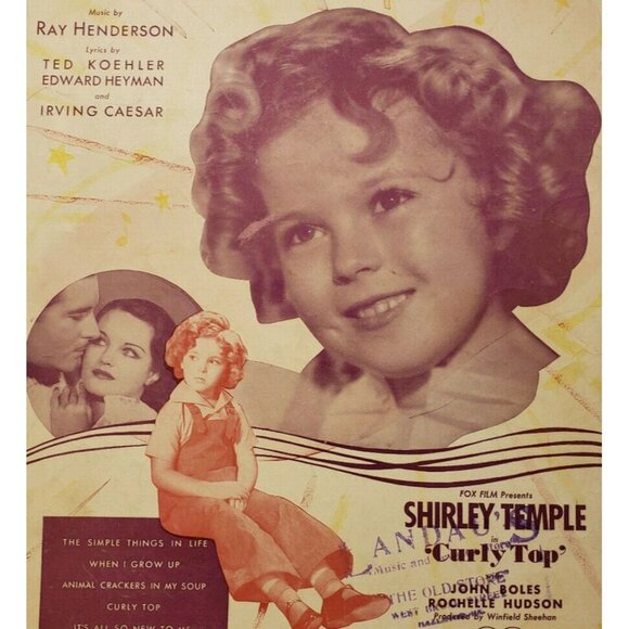 Sheet Music"Animal Crackers in My Soup" Shirley Temple Curly Top 1935 (SM116) - Picture 1 of 5